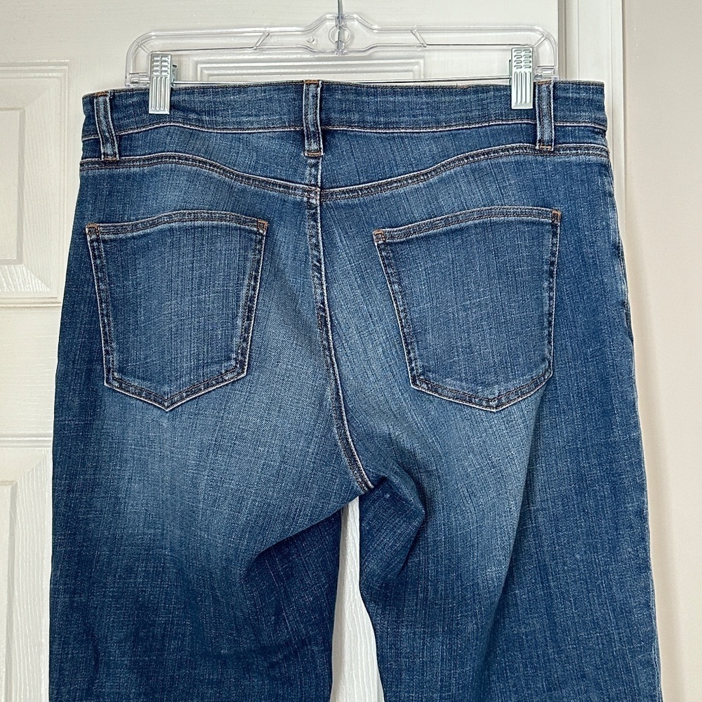 Eileen Fisher Straight Leg Jeans Size 8 Organic Cotton Premium Denim Lagenlook - Picture 3 of 6